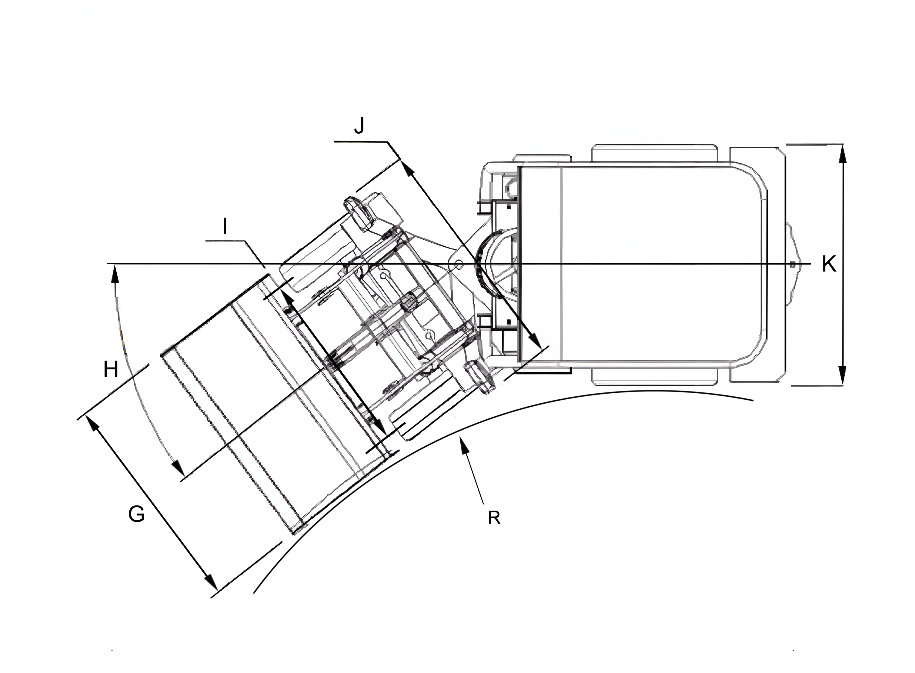 EcoTrack EL 880 Dimensions Drawing B