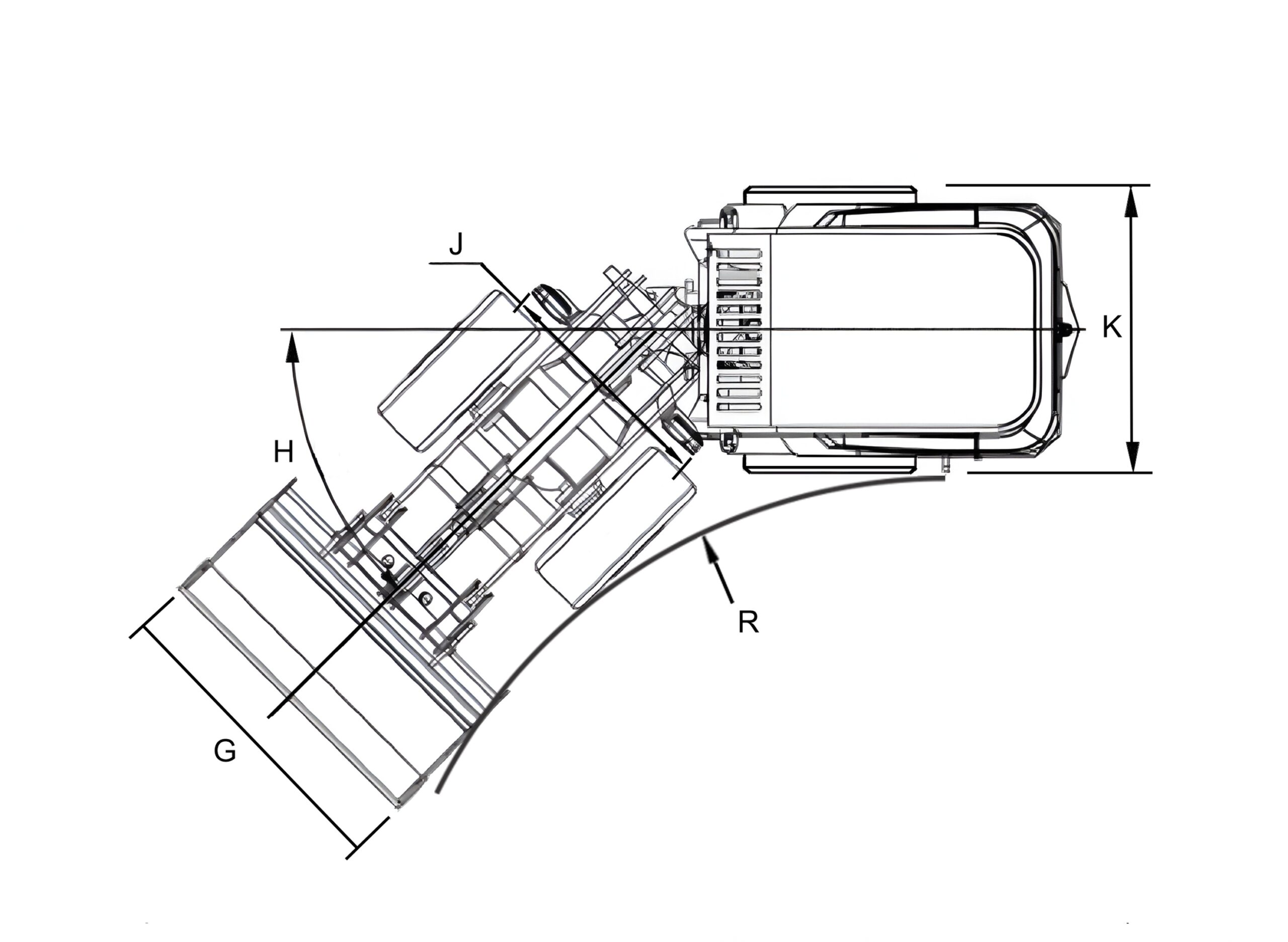 EcoTrack EL 1430 Dimensions Drawing B