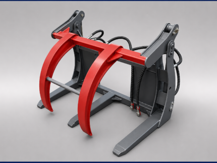 EcoTrack Electric Loader EL Series Log and Root Grapple Attachment