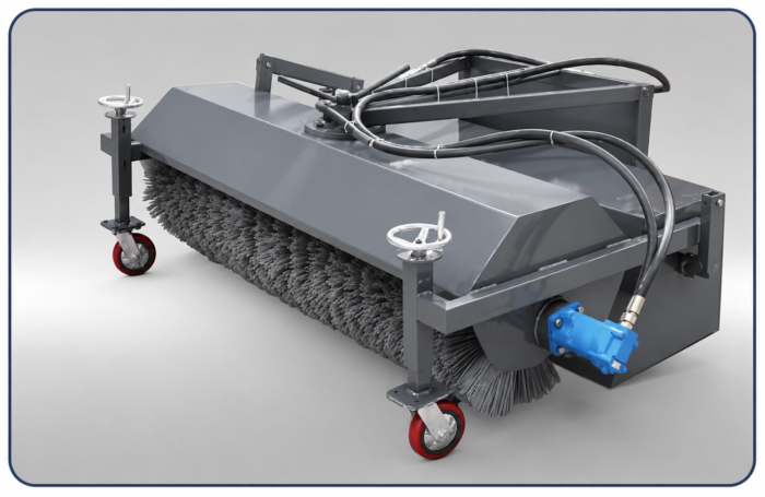 Snow / Angle Broom Attachment - SB-EL - EcoTrack Equipment