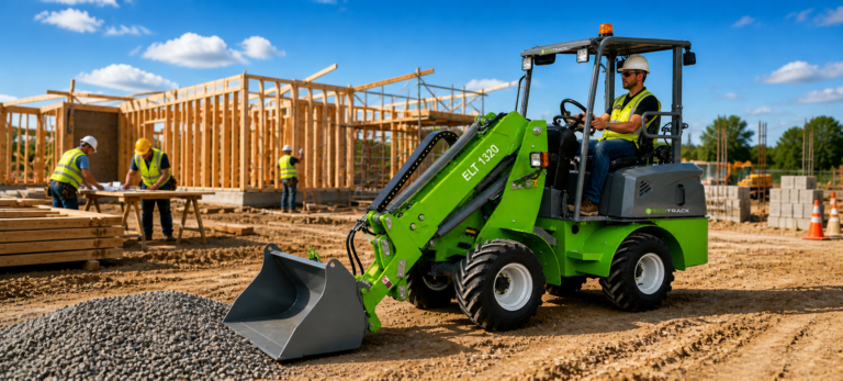 EcoTrack - Electric Front End Wheel Loader - ELT 1320 - Working on a Construction Project